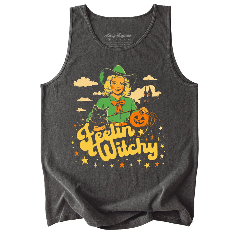 Feelin' Witchy Comfort Colors Graphic Tank Top - Pepper
