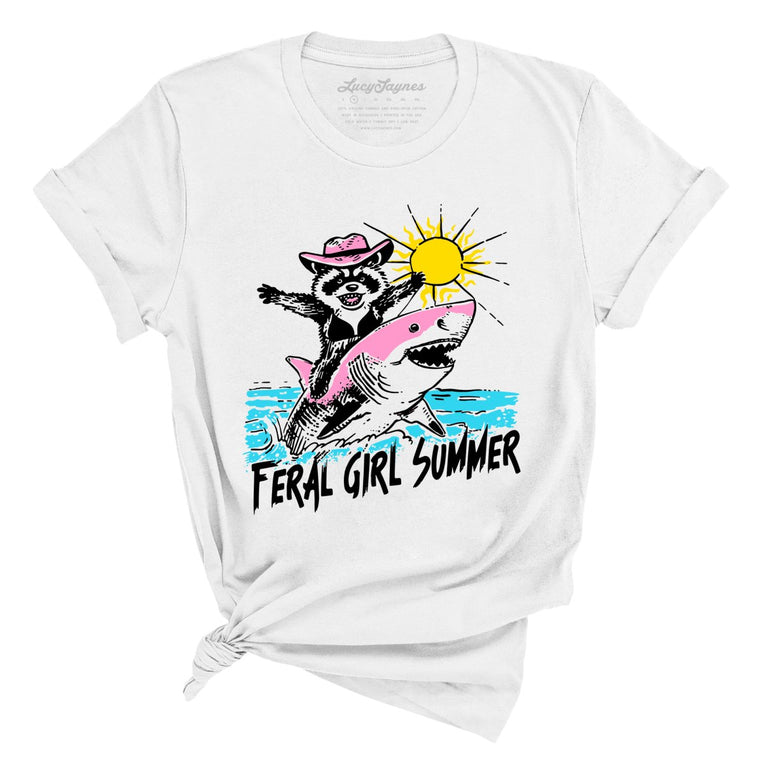 Feral Girl Summer - White - Full Front