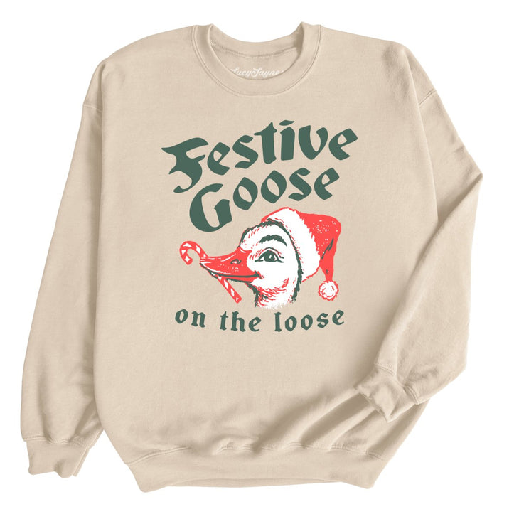 Festive Goose On The Loose Sweatshirt