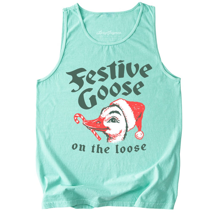 Festive Goose On The Loose - Island Reef - Tank Top