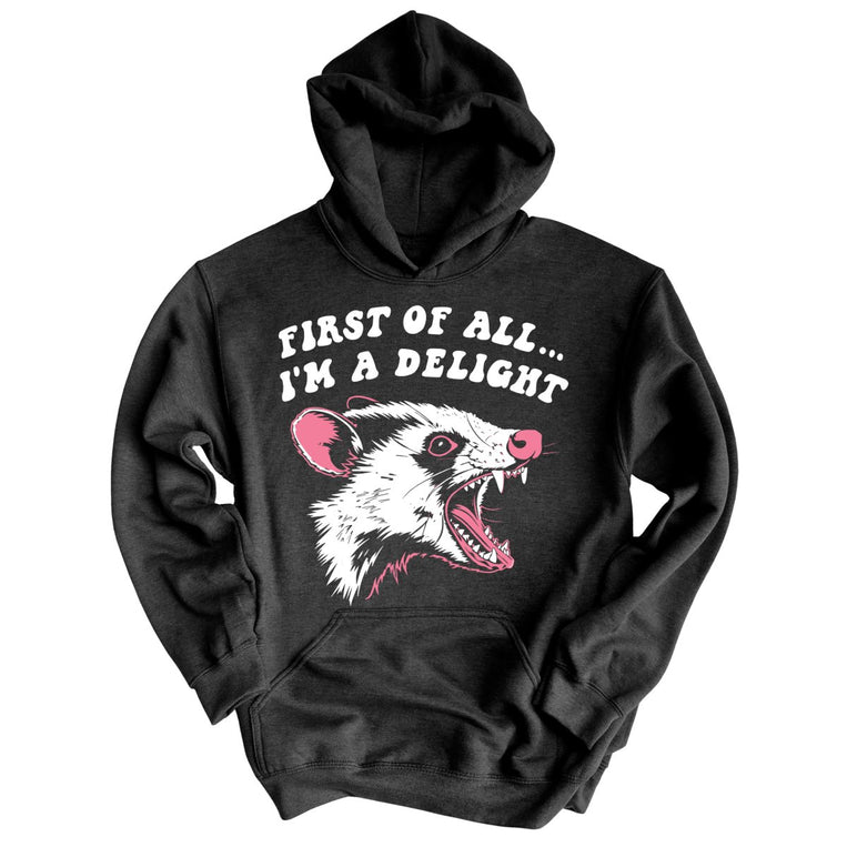 First Of All I'm A Delight - Charcoal Heather - Full Front