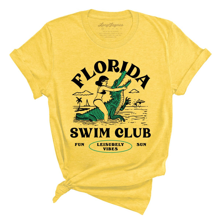 Florida Swim Club - Heather Yellow - Full Front