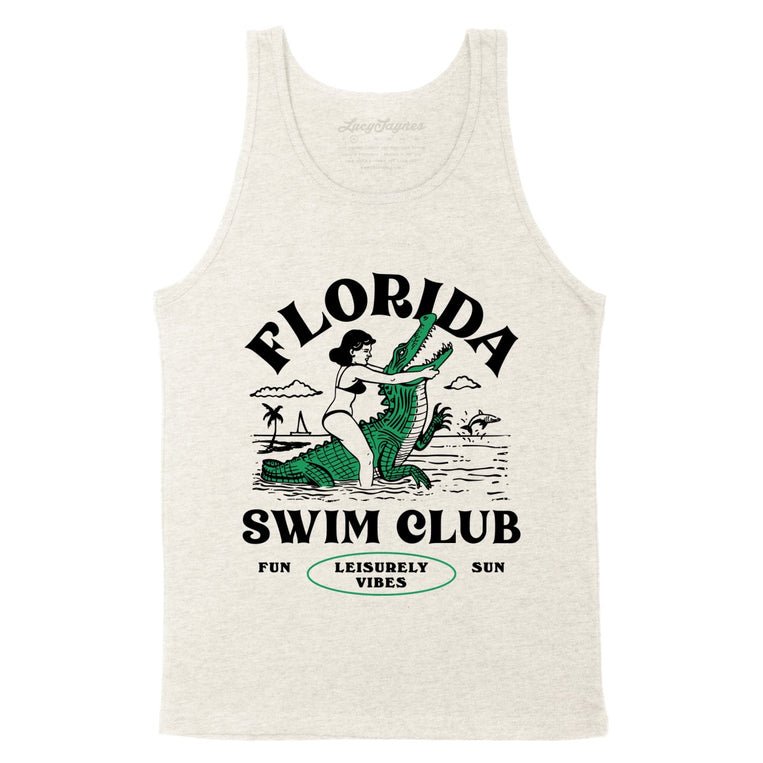 Florida Swim Club - Oatmeal Triblend - Unisex Tank Top