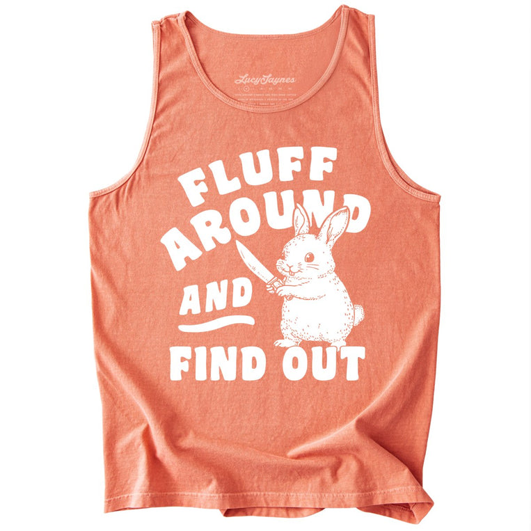 Fluff Around And Find Out Comfort Colors Graphic Tank Top - Terracotta