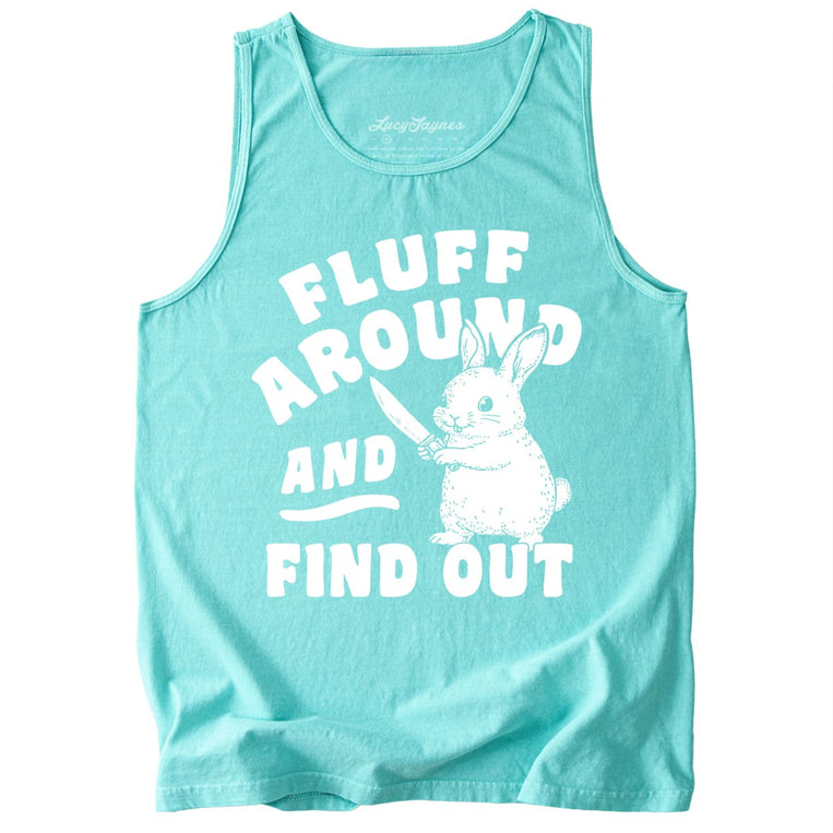 Fluff Around And Find Out Comfort Colors Graphic Tank Top - Chalky Mint