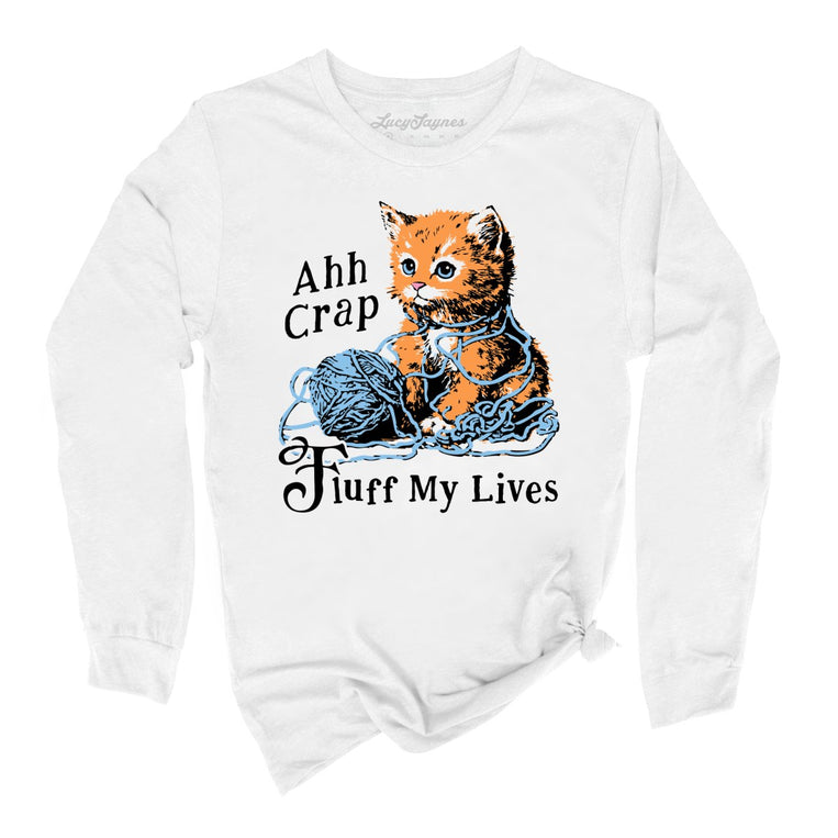 Fluff My Lives - White - Unisex Long Sleeve T-Shirt