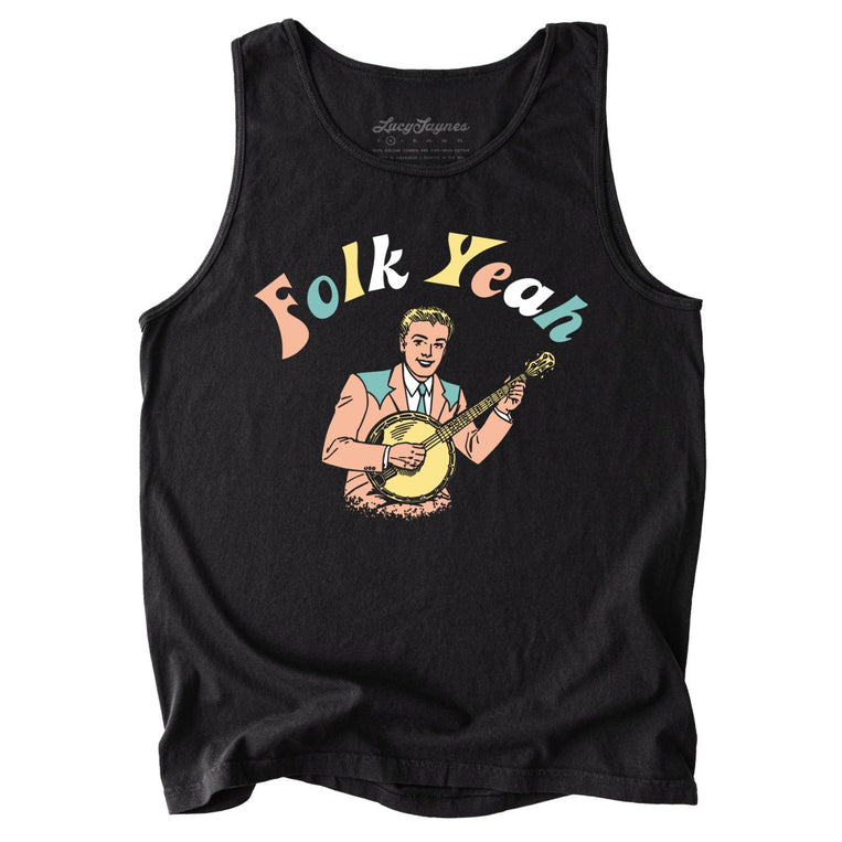 Folk Yeah Comfort Colors Graphic Tank Top