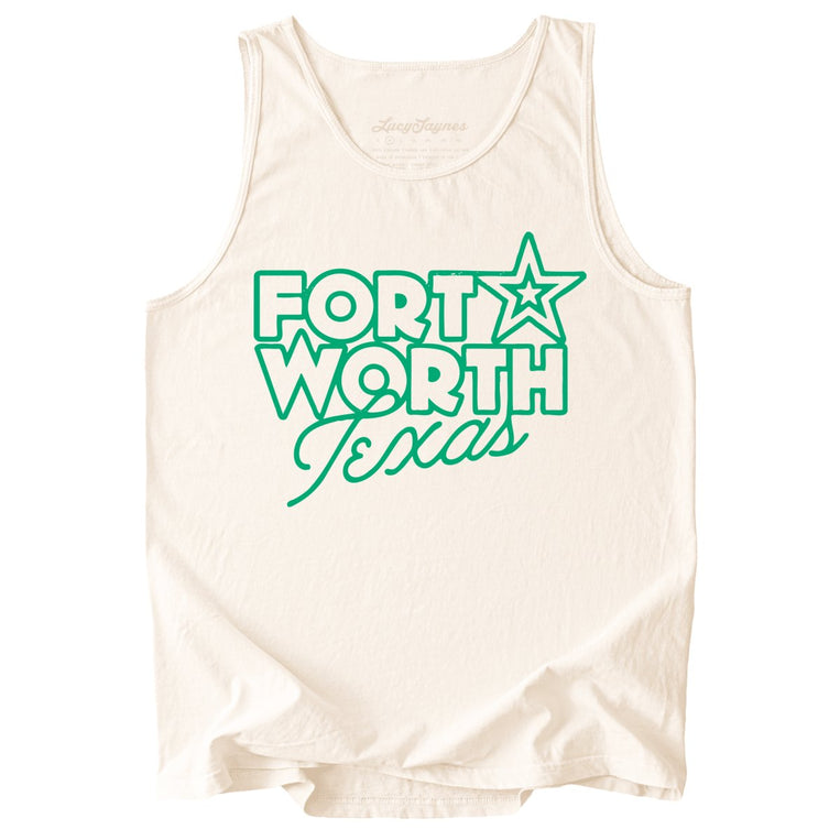 Fort Worth Texas Comfort Colors Graphic Tank Top - Ivory