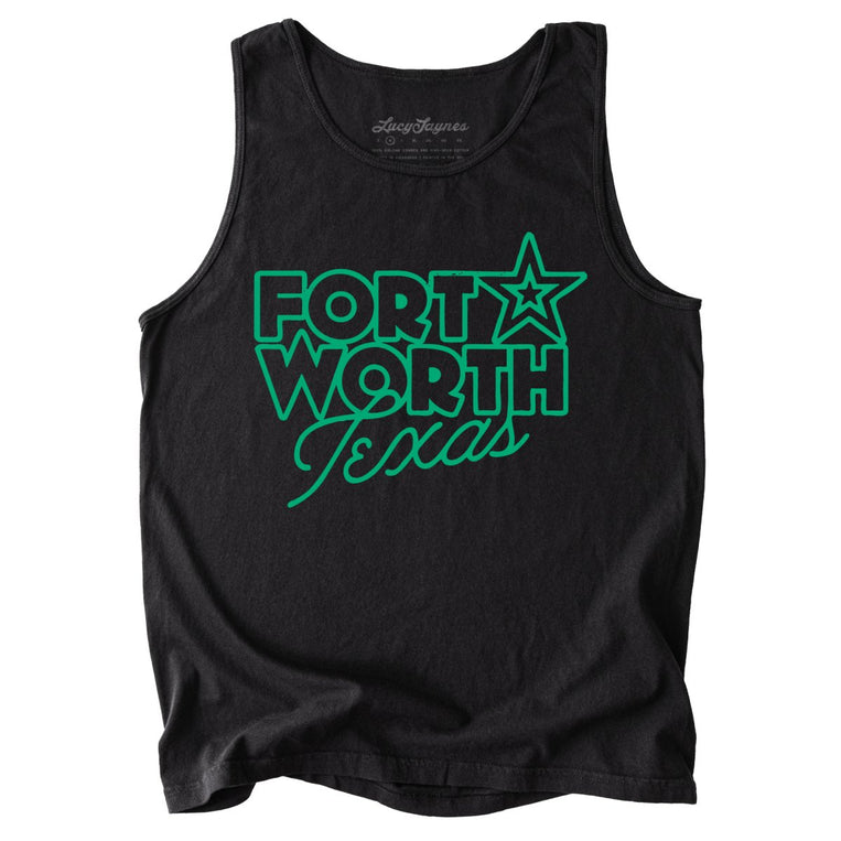 Fort Worth Texas Comfort Colors Graphic Tank Top - Black