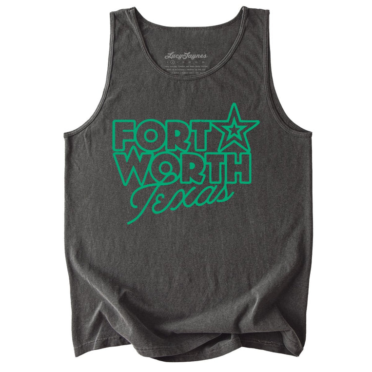 Fort Worth Texas Comfort Colors Graphic Tank Top - Pepper