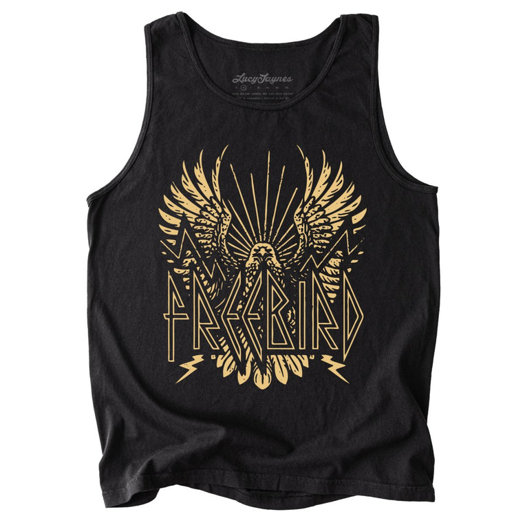 Freebird Comfort Colors Graphic Tank Top - Black