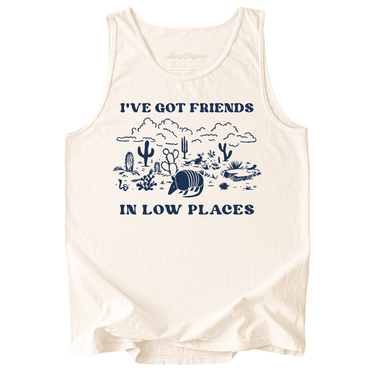 Friends in Low Places Comfort Colors Graphic Tank Top - Ivory