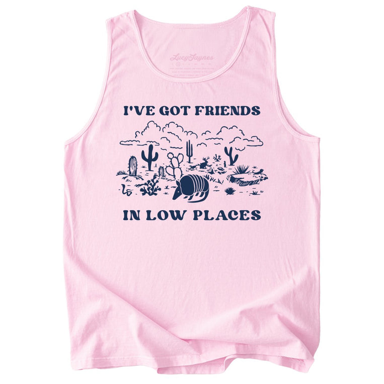 Friends in Low Places Comfort Colors Graphic Tank Top - Blossom