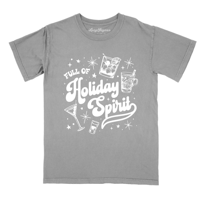 Full of Holiday Spirit - Grey - Full Front