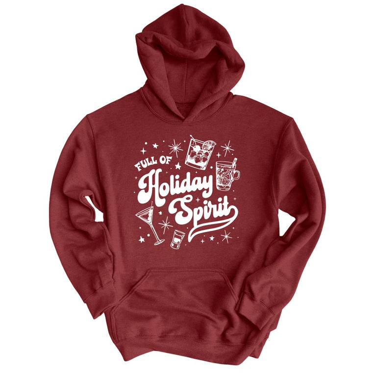 Full of Holiday Spirit - Maroon - Unisex Hoodie