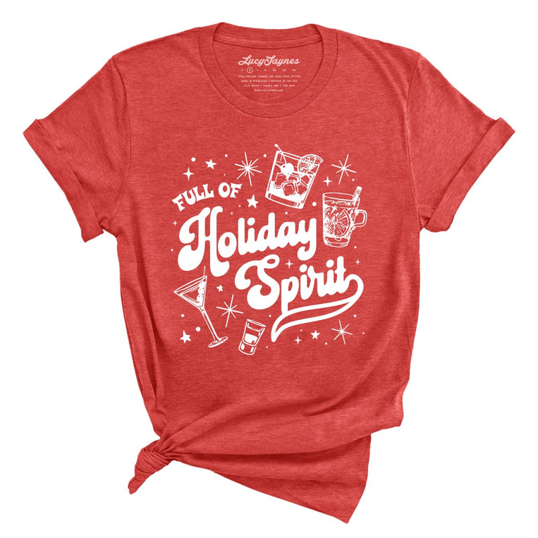 Full of Holiday Spirit - Heather Red - Full Front