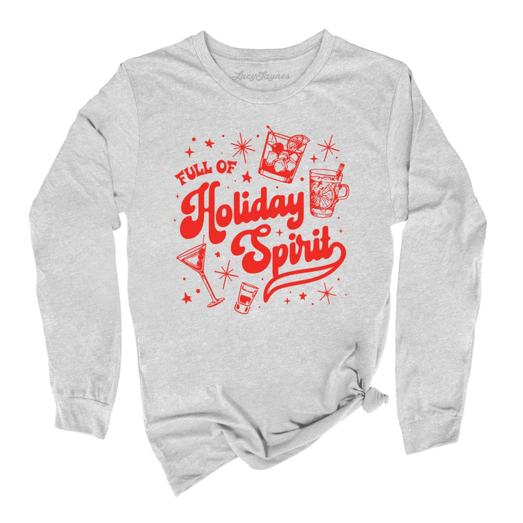 Full of Holiday Spirit - Athletic Heather - Full Front