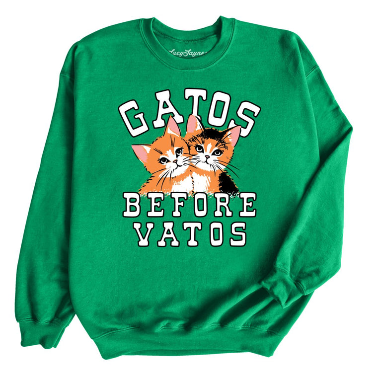 Gatos Before Vatos - Irish Green - Front