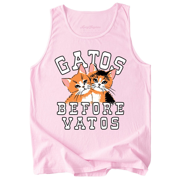Gatos Before Vatos Comfort Colors Graphic Tank Top - Blossom