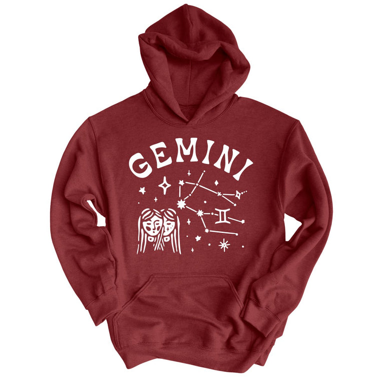 Gemini Graphic Hoodie - Maroon