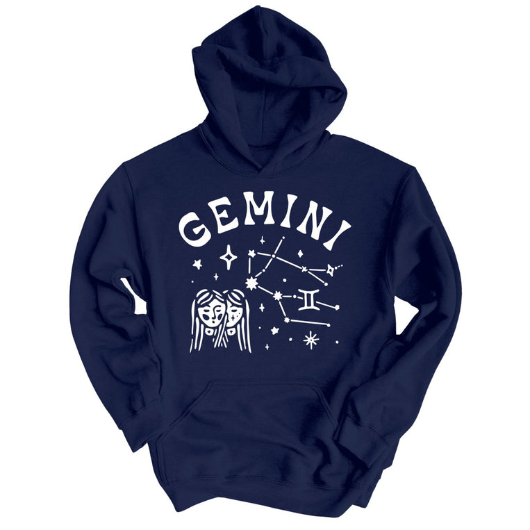 Gemini Graphic Hoodie - Navy