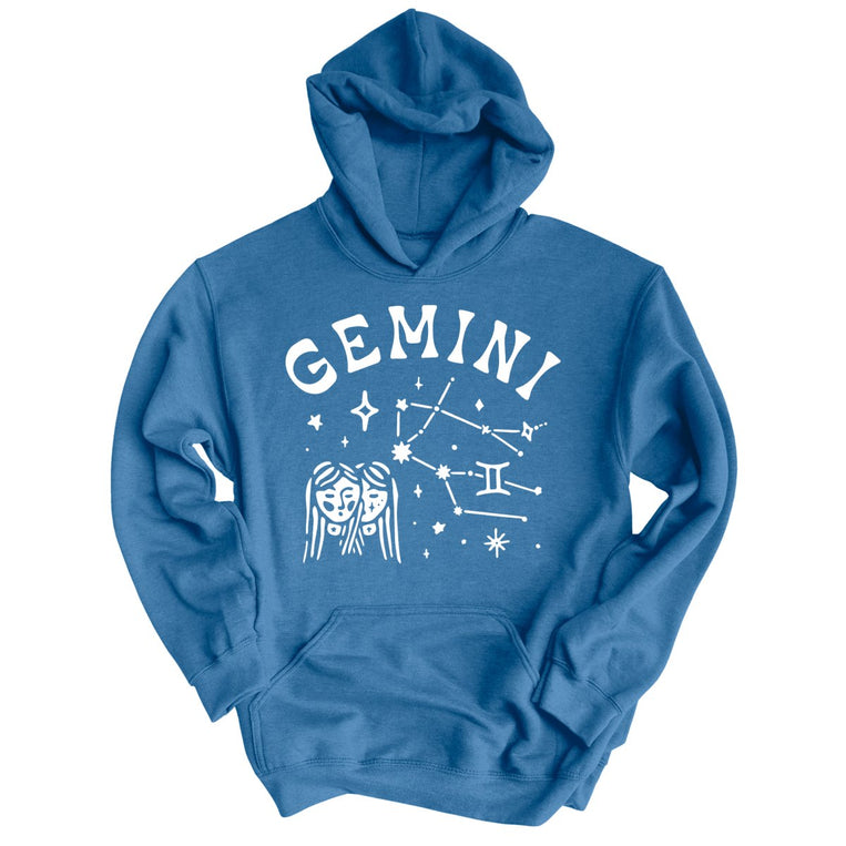 Gemini Graphic Hoodie - Indigo Blue