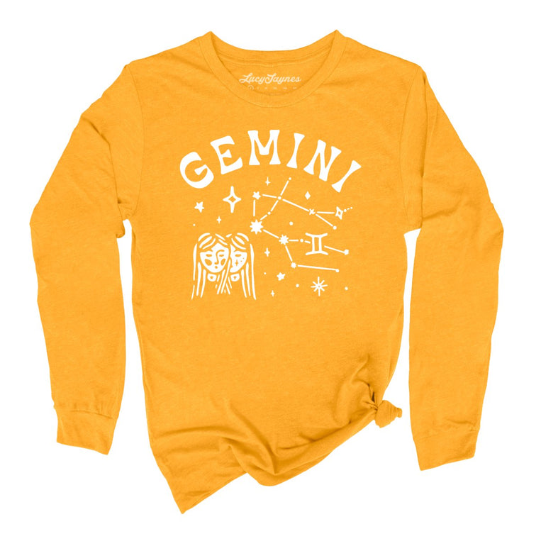 Gemini - Gold - Unisex Long Sleeve T-Shirt