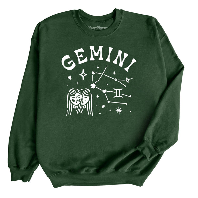 Gemini - Forest Green - Unisex Sweatshirt
