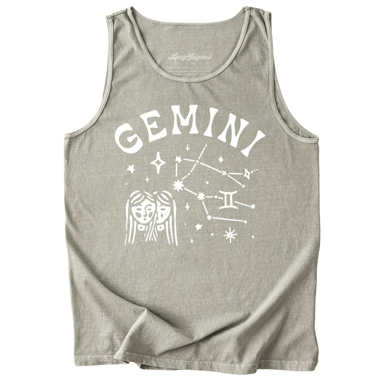 Gemini Comfort Colors Graphic Tank Top - Sandstone