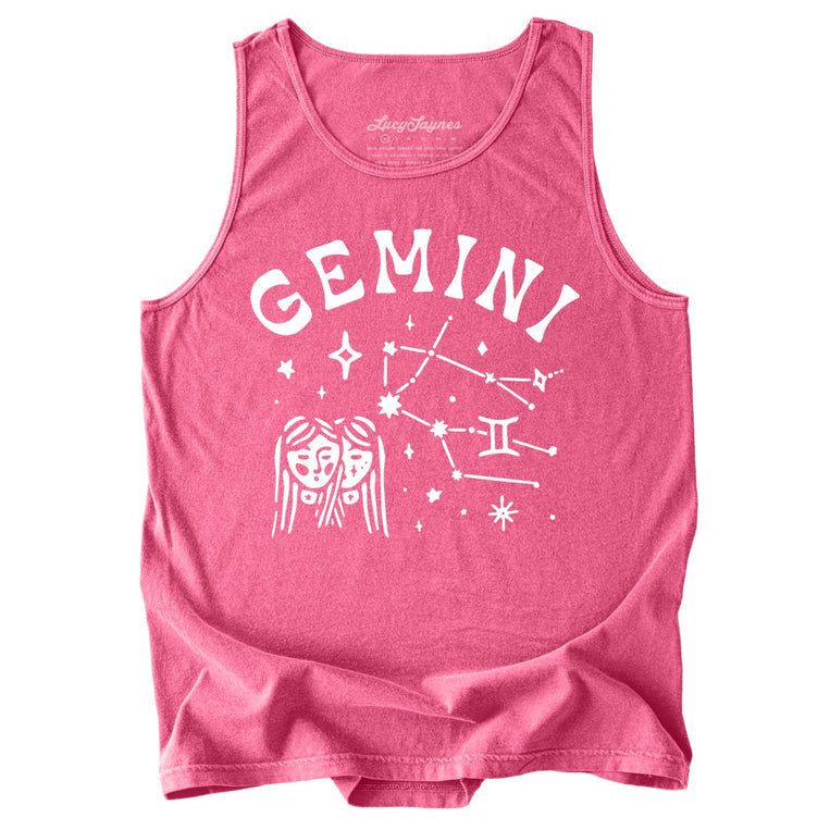 Gemini Comfort Colors Graphic Tank Top - Crunchberry
