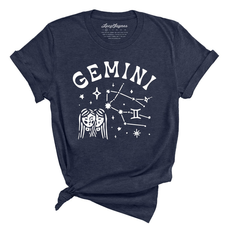 Gemini - Heather Midnight Navy - Unisex T-Shirt
