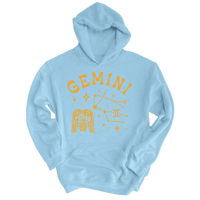 Gemini Graphic Hoodie - Light Blue