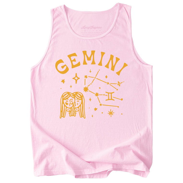 Gemini Comfort Colors Graphic Tank Top - Blossom