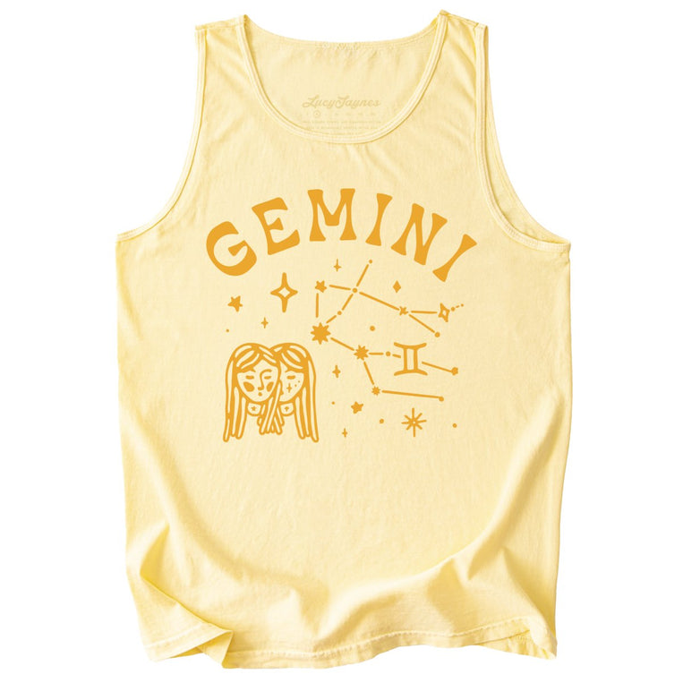 Gemini Comfort Colors Graphic Tank Top - Butter