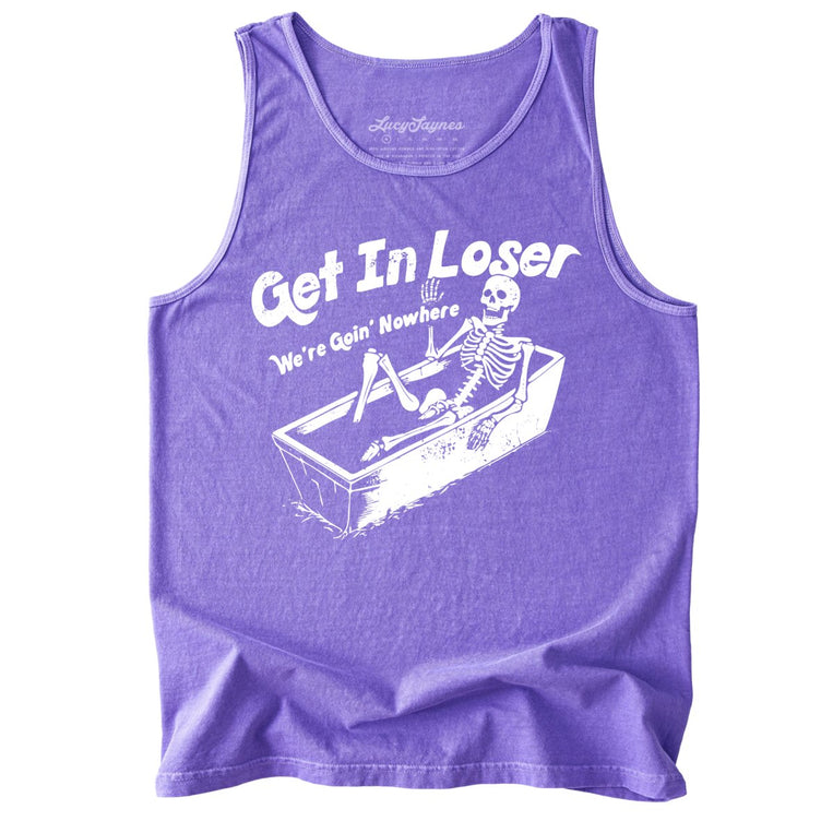 Get in Loser Comfort Colors Graphic Tank Top - Violet