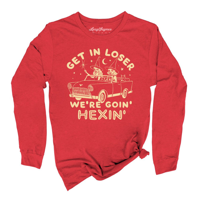 Get In Loser We're Goin' Hexin' - Red - Full Front