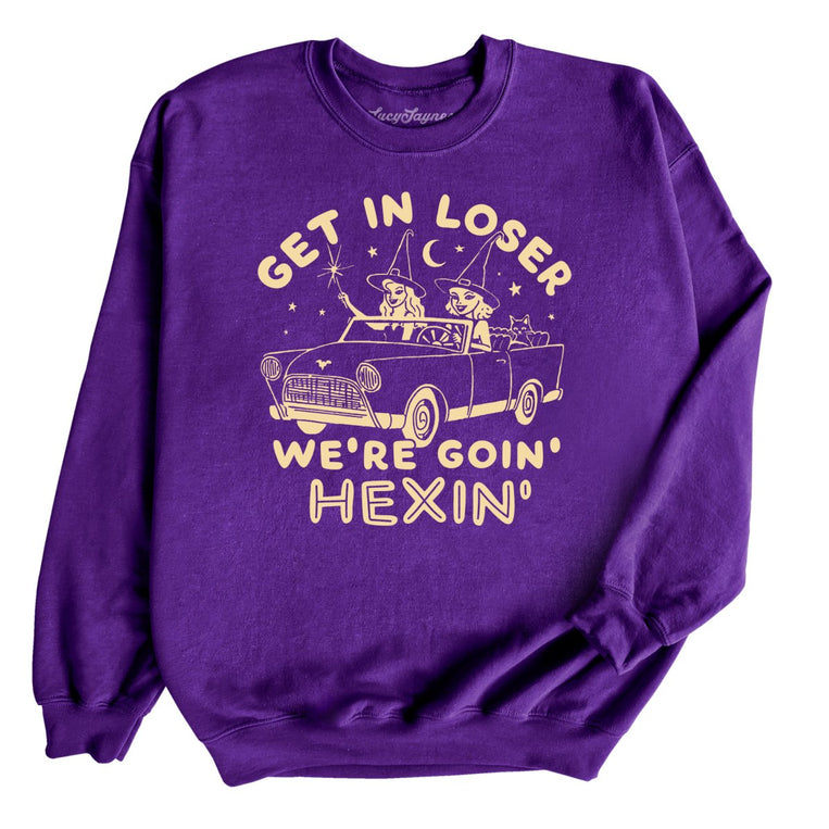 Get In Loser We're Goin' Hexin' - Purple - Full Front