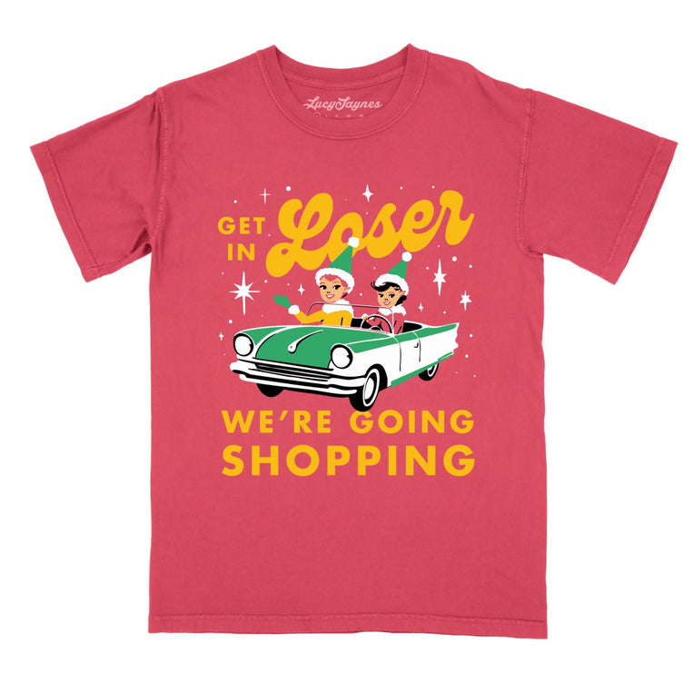 Get In Loser We're Going Shopping Comfort Colors Graphic Tee - Watermelon