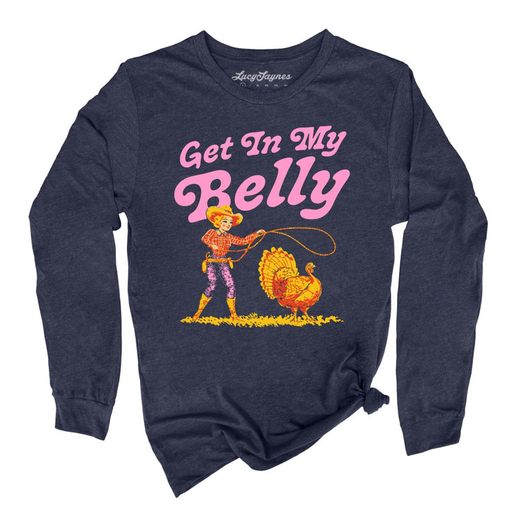 Get In My Belly - Heather Navy - Full Front