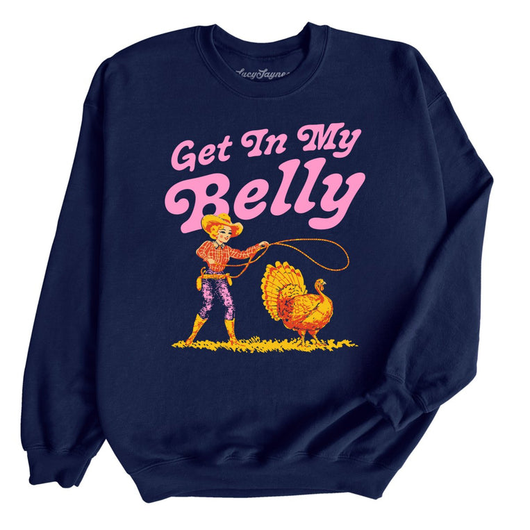 Get In My Belly - Navy - Full Front