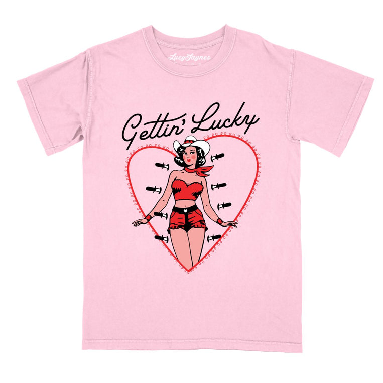 Gettin' Lucky - Blossom - Comfort Colors Tee