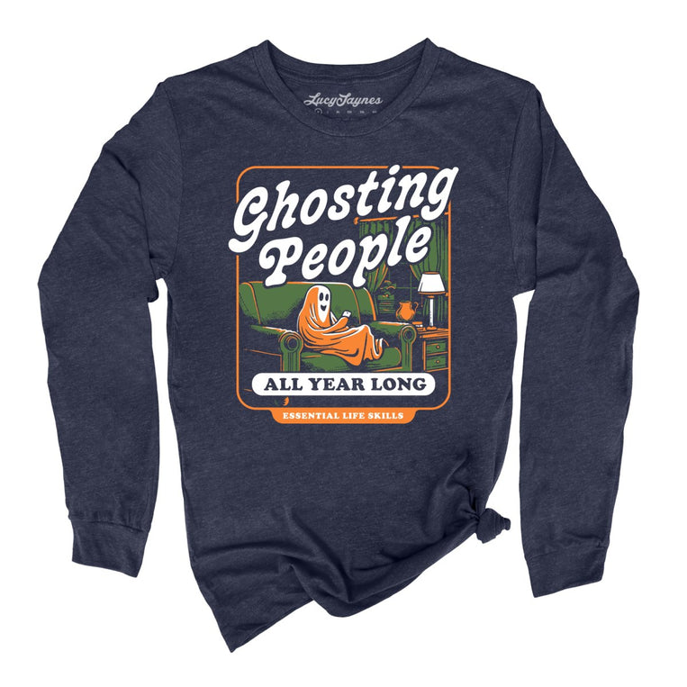 Ghosting People - Heather Navy - Full Front