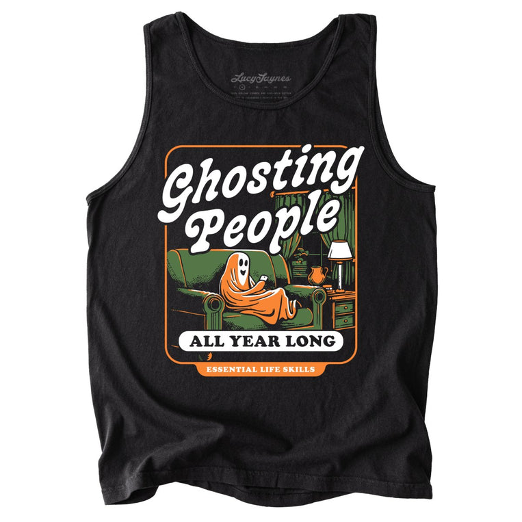 Ghosting People Comfort Colors Graphic Tank Top