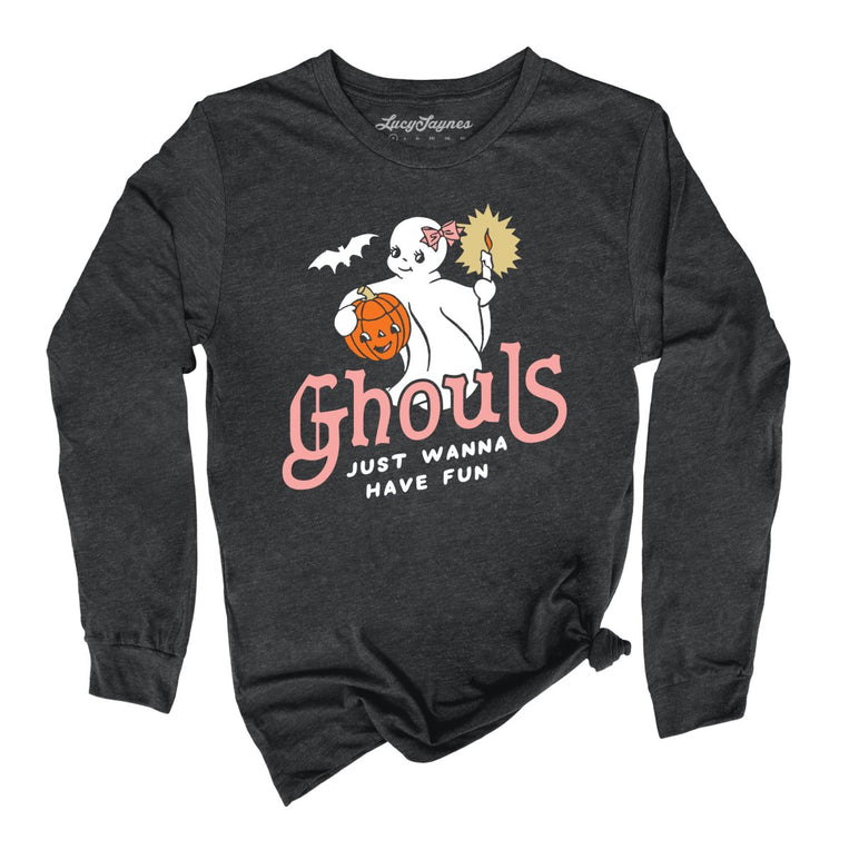 Ghouls Just Wanna Have Fun - Dark Grey Heather - Full Front