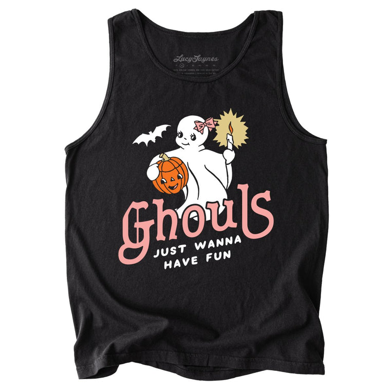Ghouls Just Wanna Have Fun Comfort Colors Graphic Tank Top - Black