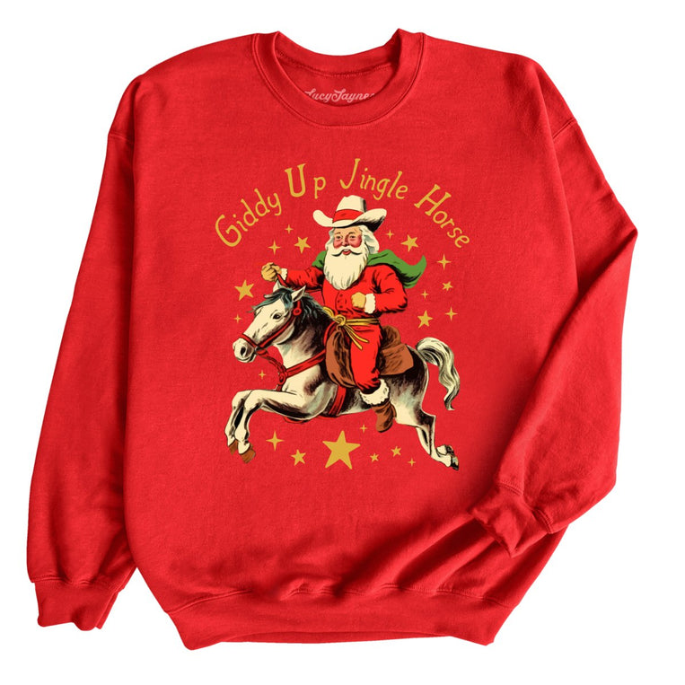 Giddy Up Jingle Horse - Red - Full Front