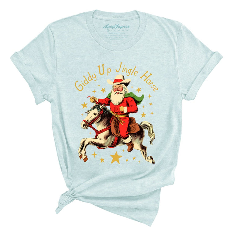 Giddy Up Jingle Horse - Heather Ice Blue - Full Front