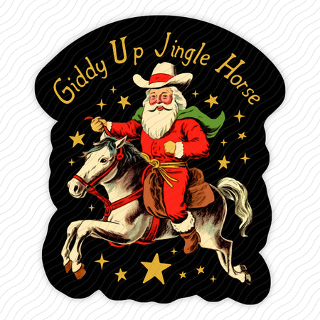 Giddy Up Jingle Horse Sticker
