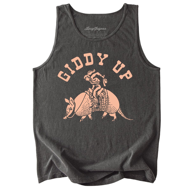 Giddy Up Comfort Colors Graphic Tank Top - Pepper