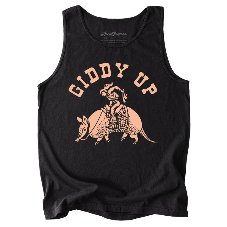 Giddy Up Comfort Colors Graphic Tank Top - Black